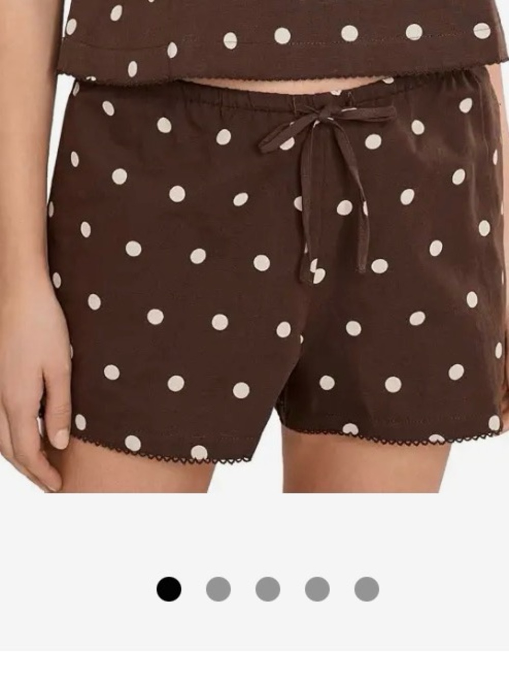 Beach Riot Brown Polka Dot Lounge Shorts